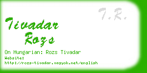 tivadar rozs business card